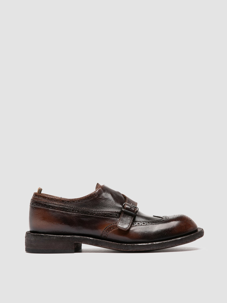 RUGGED 112 - Monk Strap in Pelle Marrone
