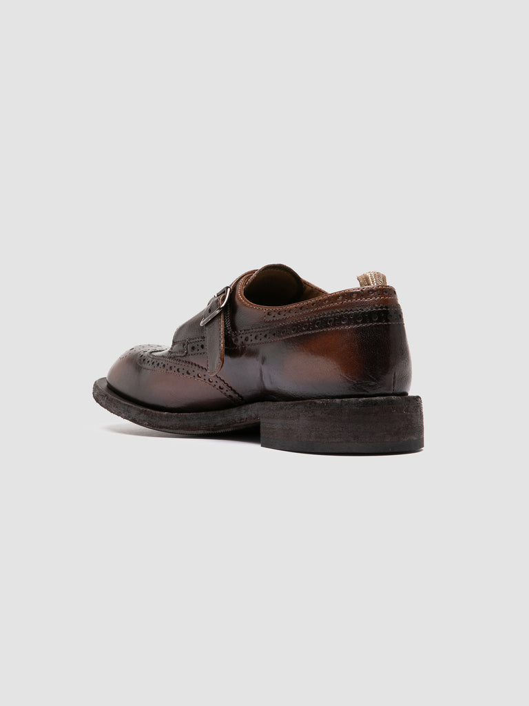 RUGGED 112 - Monk Strap in Pelle Marrone