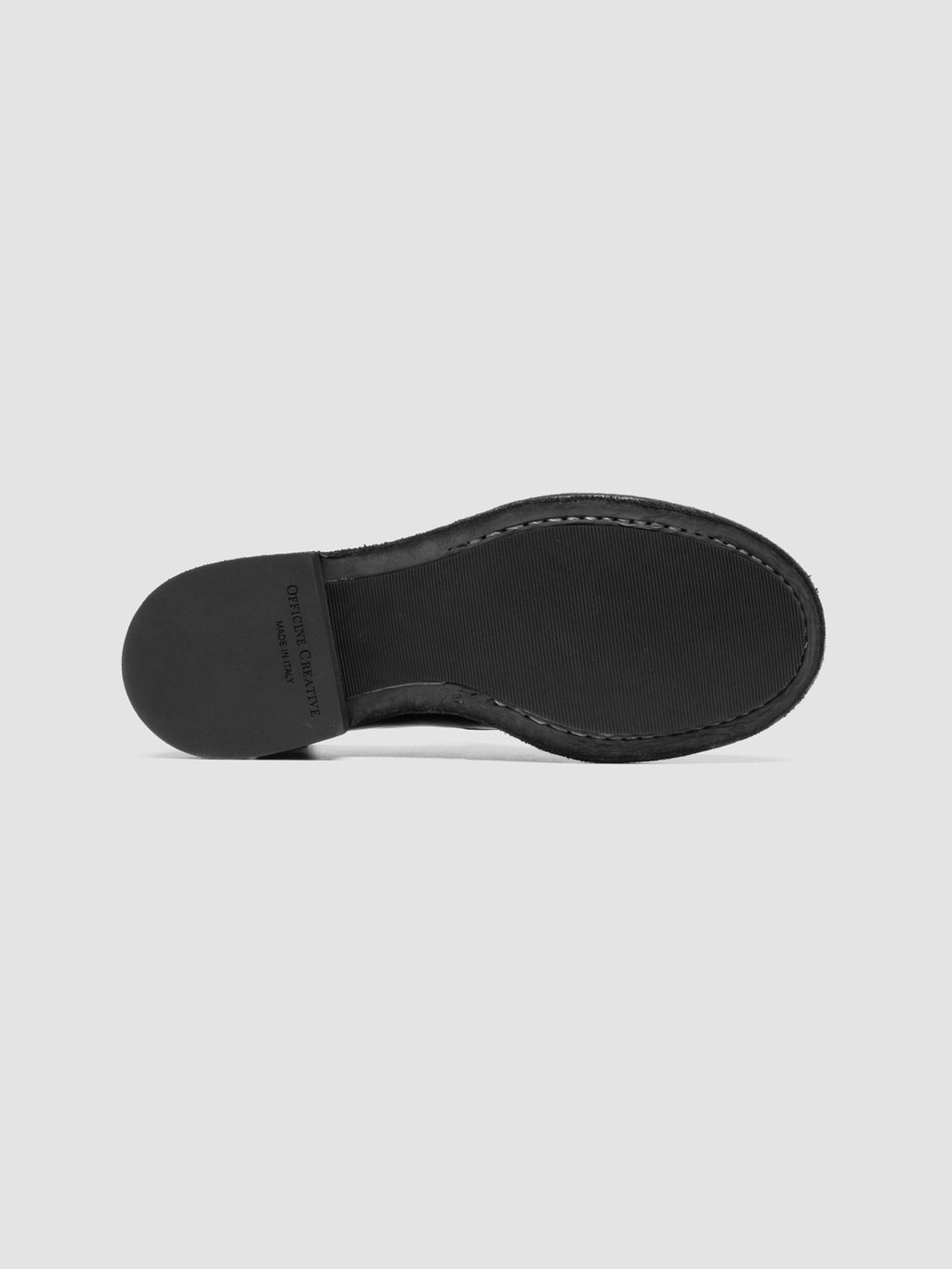 RUGGED 123_W - Black Leather Penny Loafers - image 5,side view