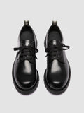 RUSHDEN 001 - Black Leather Derby Shoes