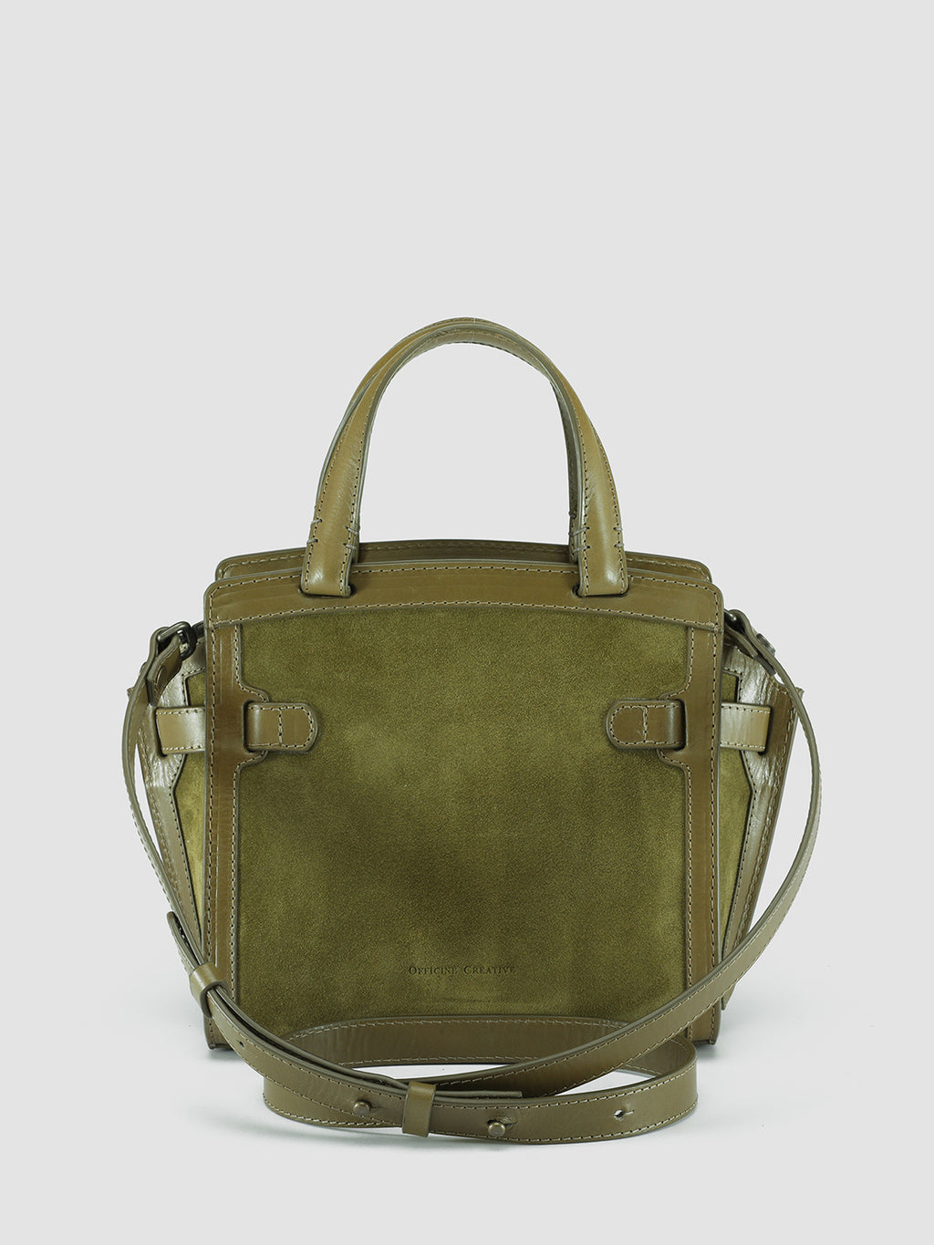 SADDLE 009 - Green Suede Handle Bag