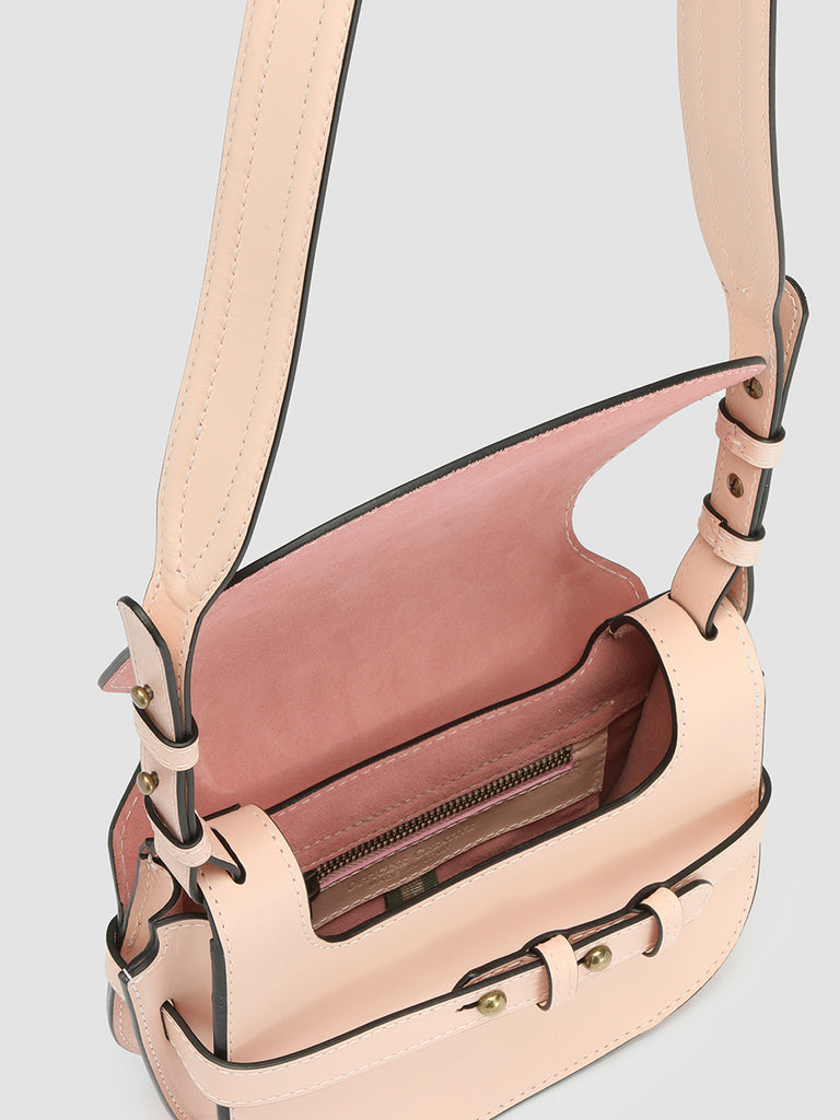 SADDLE 010 - Borsa Crossbody in Pelle Rosa