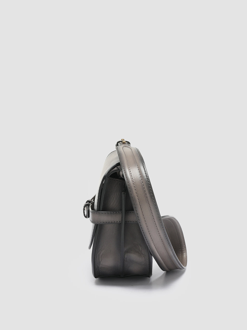 SADDLE 011 - Grey Leather Crossbody Bag