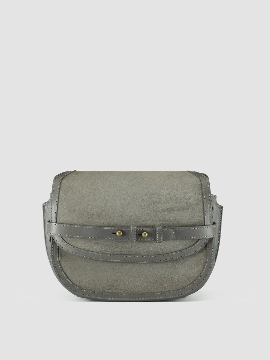 SADDLE 011 - Grey Leather Crossbody Bag  Officine Creative - 1