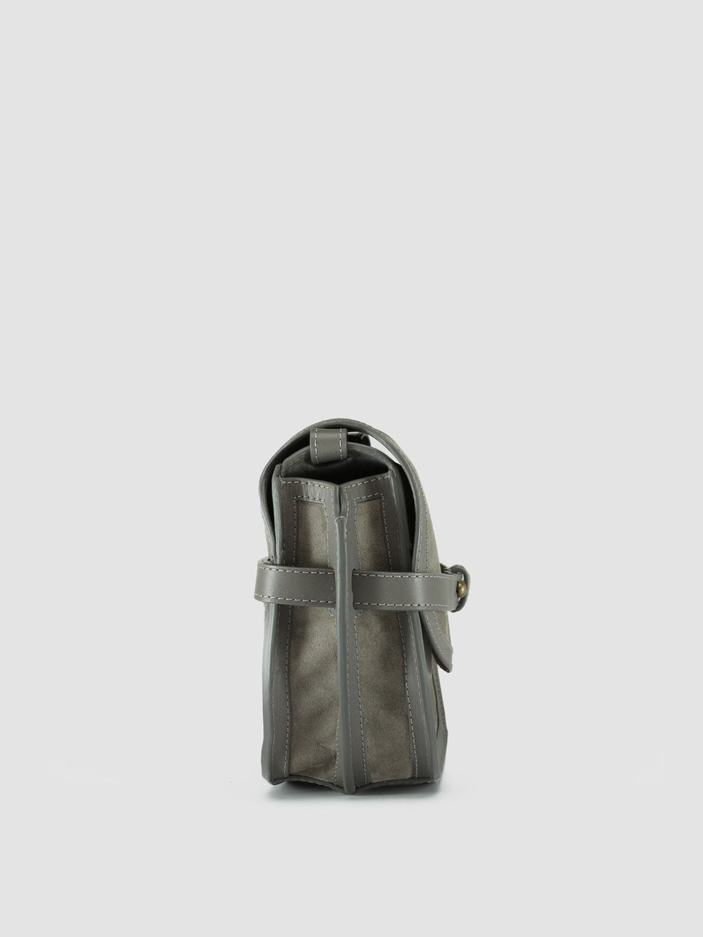 SADDLE 011 - Grey Leather Crossbody Bag  Officine Creative - 3