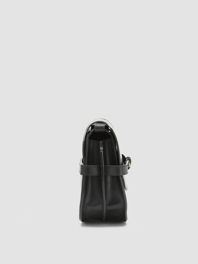 SADDLE 011 - Black Leather Crossbody Bag  Officine Creative - 3