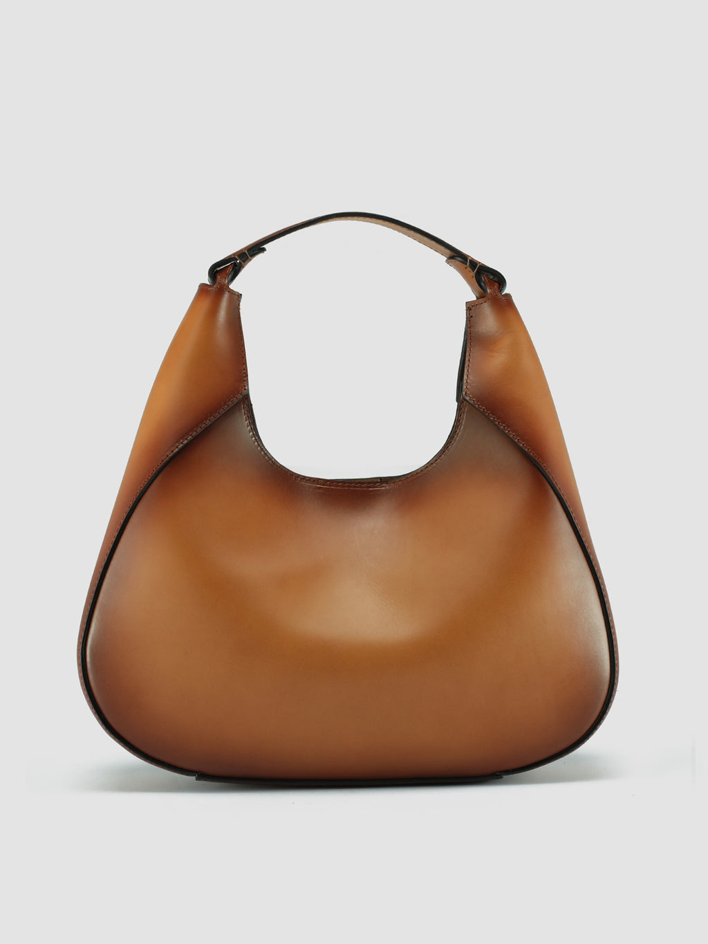 SADDLE 014 - Brown Leather Hobo Bag  Officine Creative - 1