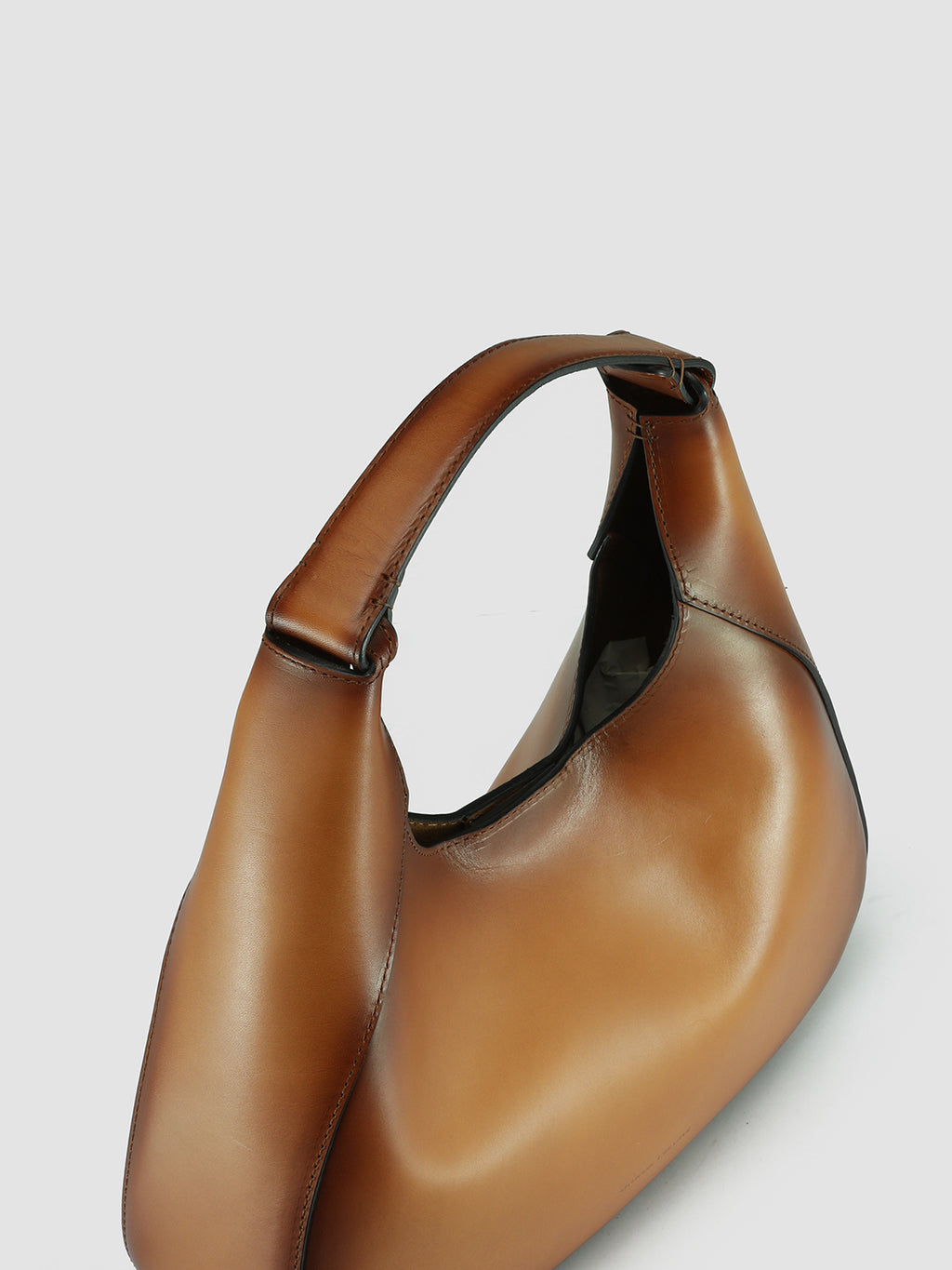 SADDLE 014 - Brown Leather Hobo Bag  Officine Creative - 2