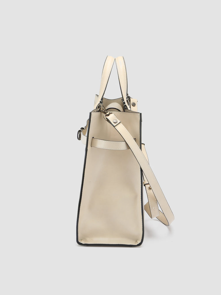 SADDLE 015 - Borsa con Manico in Pelle Avorio