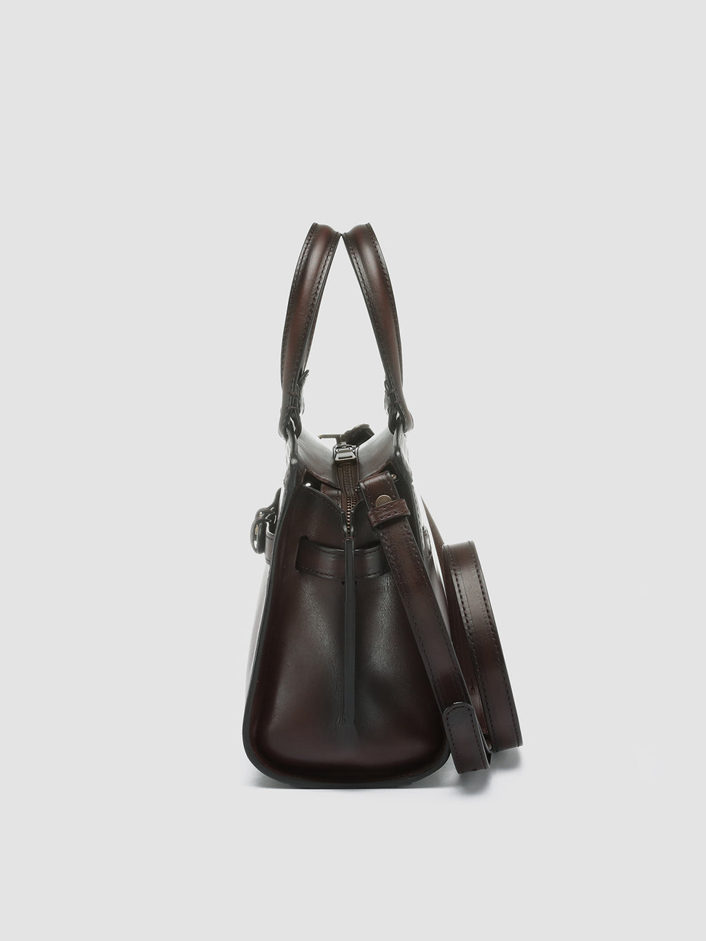 SADDLE 01 - Brown Leather Shoulder Bag