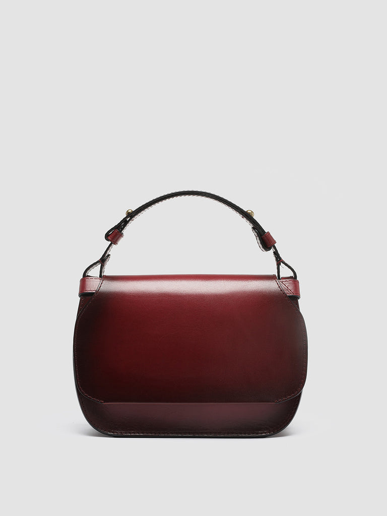 SADDLE 006 - Borsa con Manico in Pelle Bordeaux