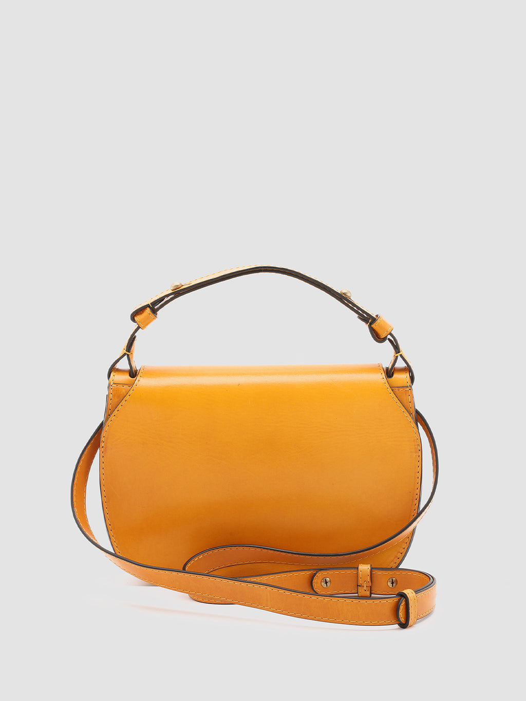 SADDLE 06 - Yellow Leather Handle Bag