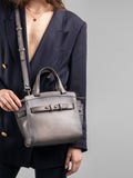 SADDLE 009 - Borsa a Mano in Pelle Marrone