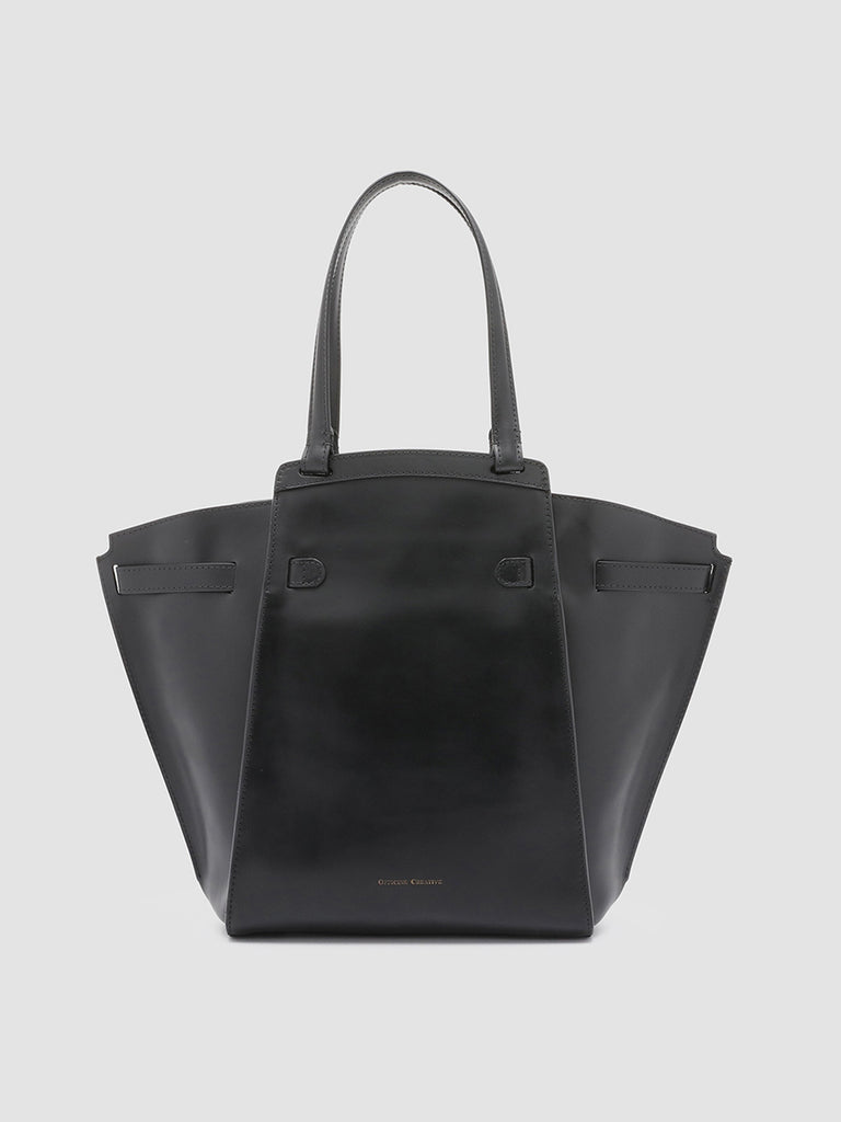 SADDLE 02 - Black Leather Hand Bag