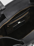 SADDLE 02 - Black Leather Hand Bag