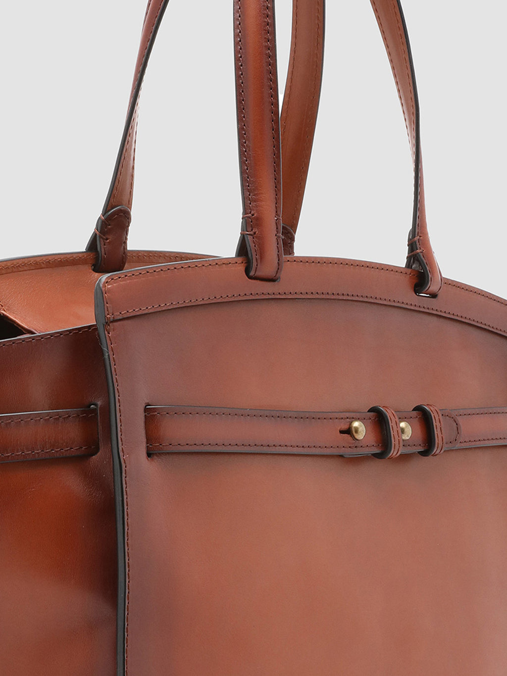 SADDLE 03 - Brown Leather Handle Bag