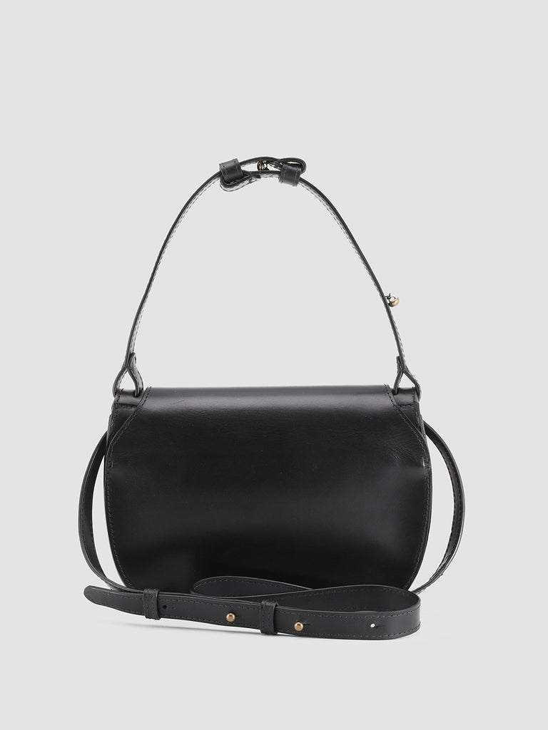 SADDLE 006 - Borsa con Manico in Pelle Nera