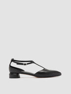 SAGE 103 - Scarpe con Cinturino a T in Pelle Nera