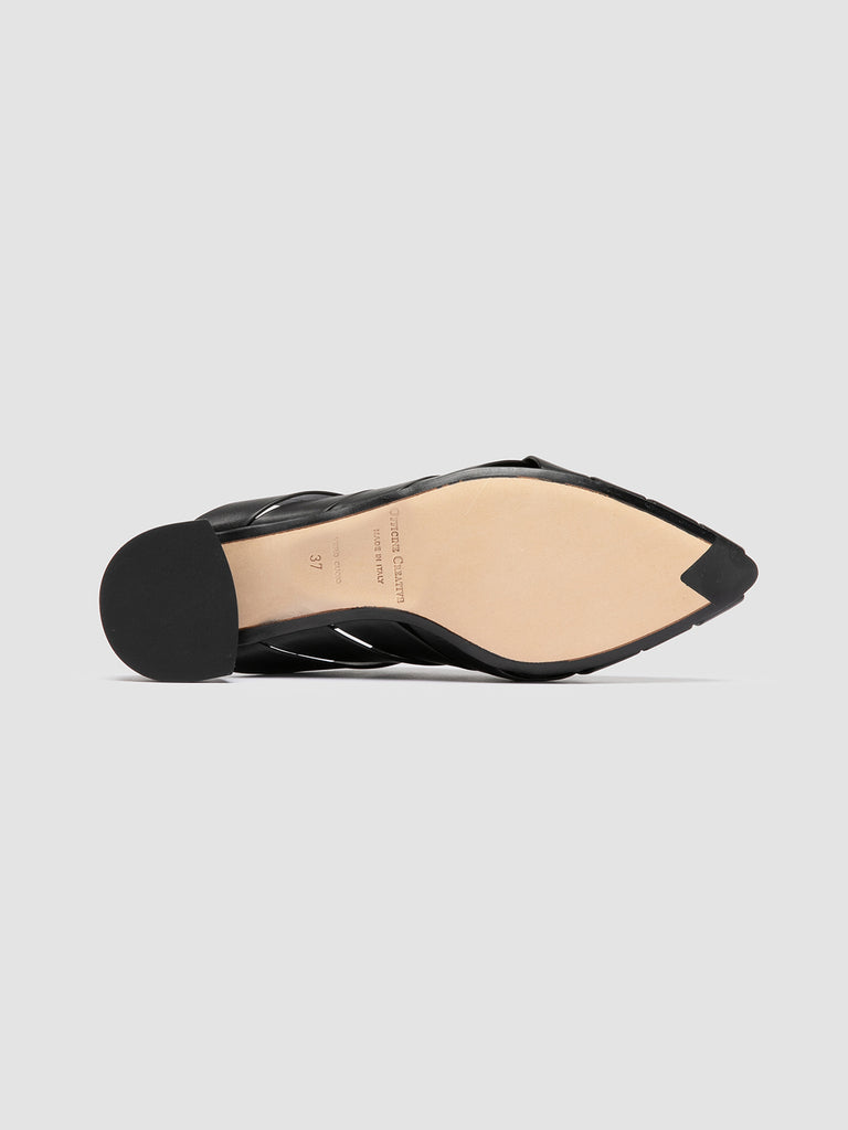 SAGE 105 - Black Leather Mule Sandals Women Officine Creative - 5