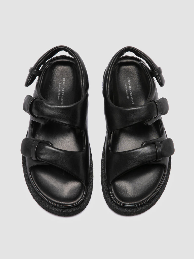 SANDS 102 - Black Leather Sling Back Sandals Women Officine Creative - 2