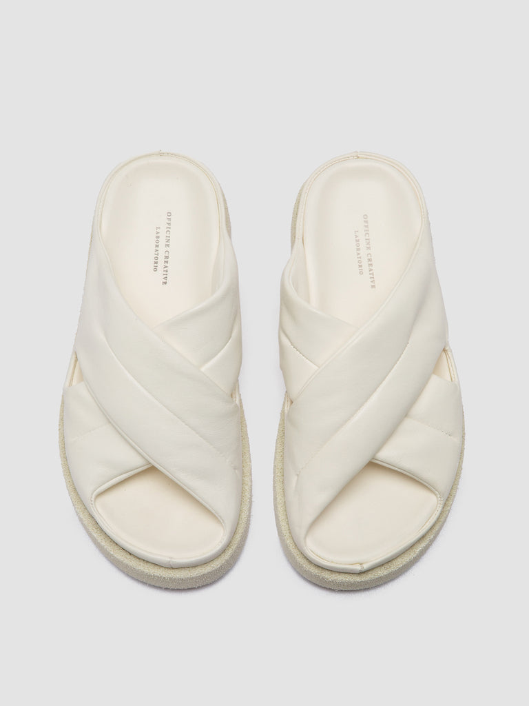 SANDS 103 - White Leather Slide Sandals Women Officine Creative - 2