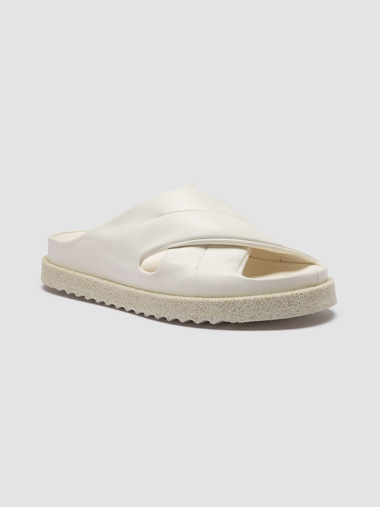 SANDS 103 - White Leather Slide Sandals Women Officine Creative - 3