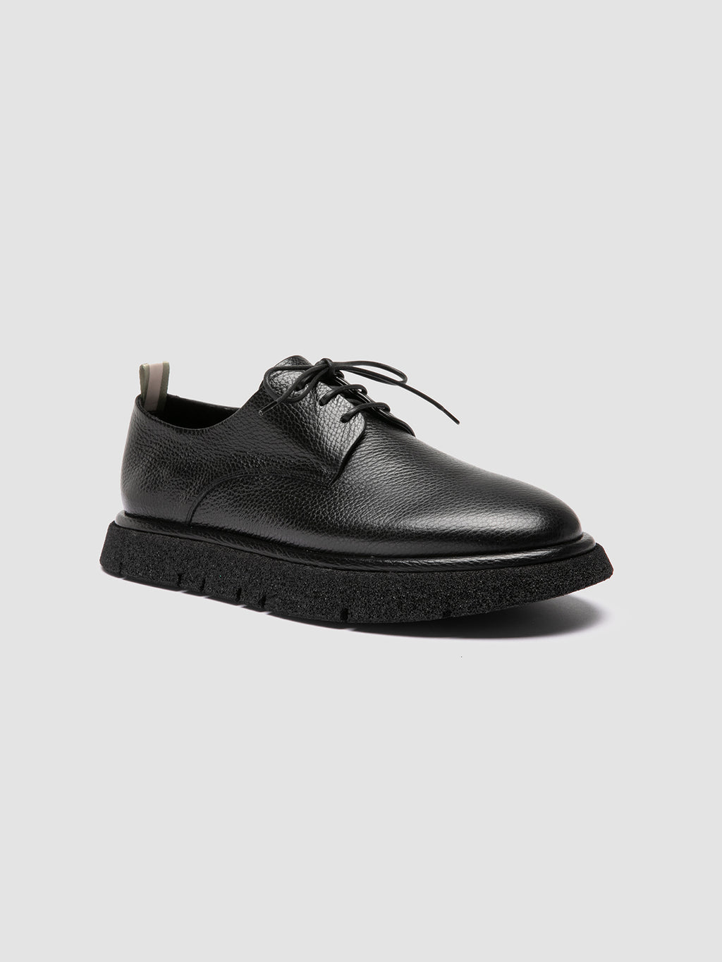 SATURNINE 001 - Black Leather Derby Shoes