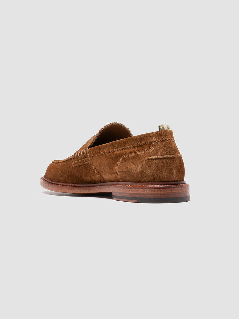 SAX 001 - Mocassini Penny in Pelle Scamosciata Marrone