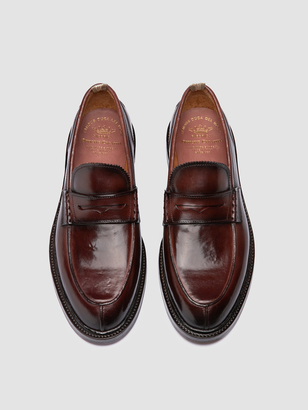 SAX FLEXI 001 - Mocassini Penny in Pelle Bordeaux