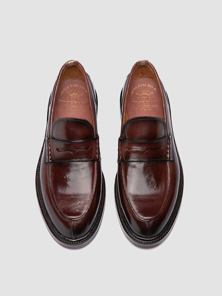 SAX FLEXI 001 - Mocassini Penny in Pelle Bordeaux
