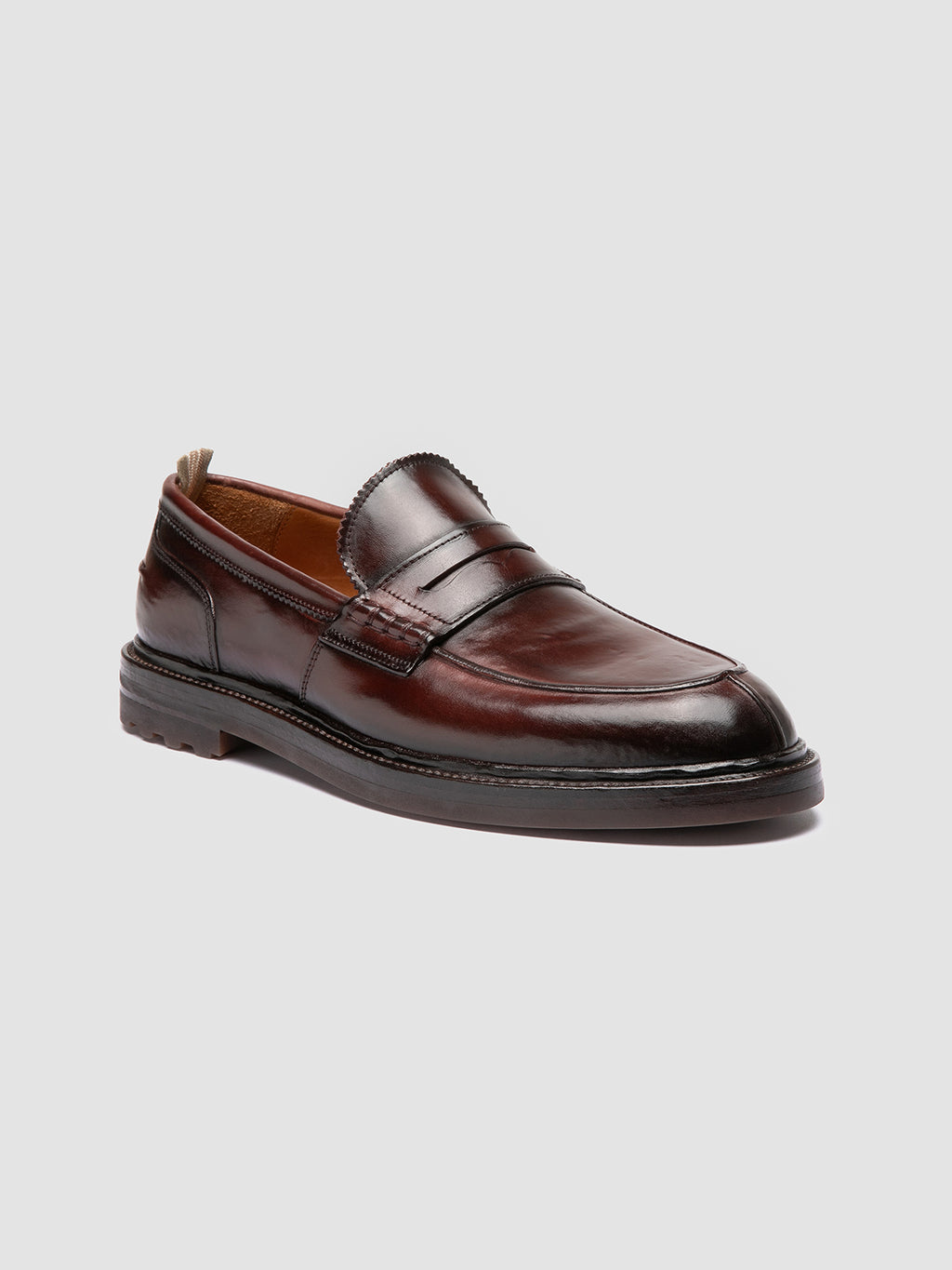 SAX FLEXI 001 - Mocassini Penny in Pelle Bordeaux