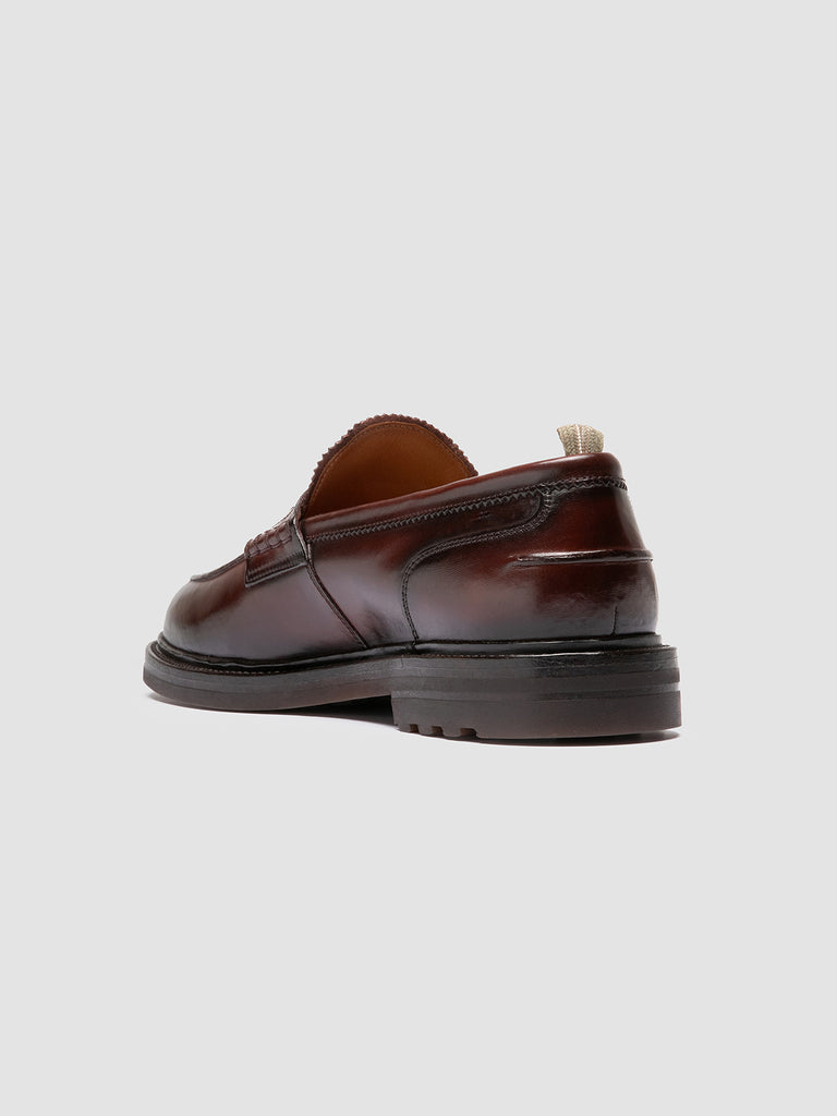 SAX FLEXI 001 - Mocassini Penny in Pelle Bordeaux