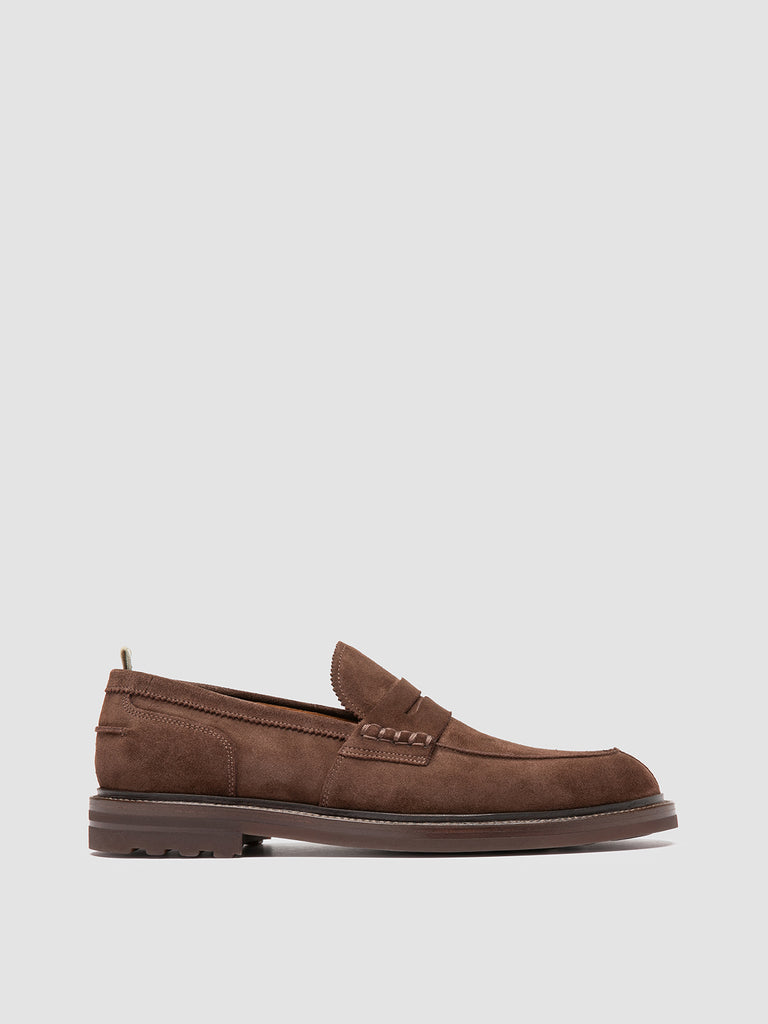 SAX FLEXI 001 - Mocassini Penny in Pelle Scamosciata Marrone