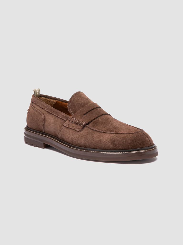 SAX FLEXI 001 - Mocassini Penny in Pelle Scamosciata Marrone