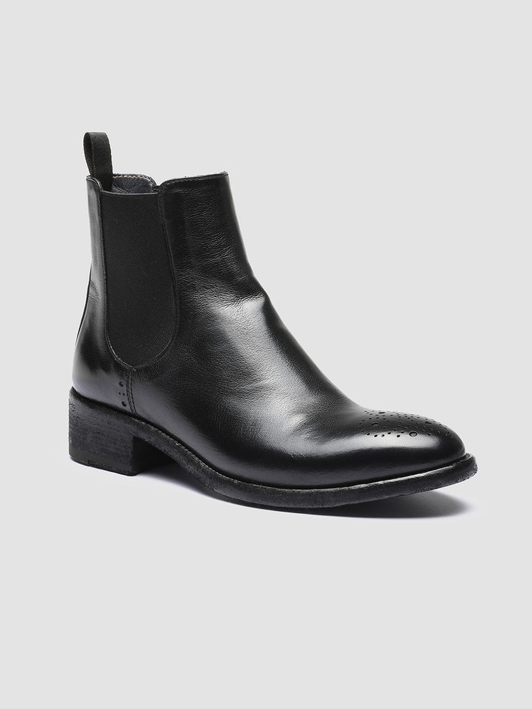 SELINE 002 - Black Leather Chelsea Boots Women Officine Creative - 3