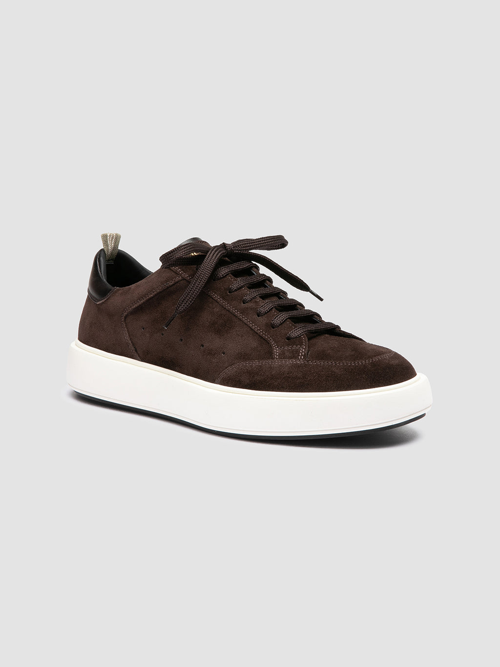 SEQUEL 002 - Sneaker Basse in Camoscio e Pelle Marrone