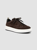SEQUEL 002 - Sneaker Basse in Camoscio e Pelle Marrone