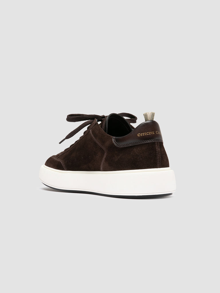 SEQUEL 002 - Sneaker Basse in Camoscio e Pelle Marrone
