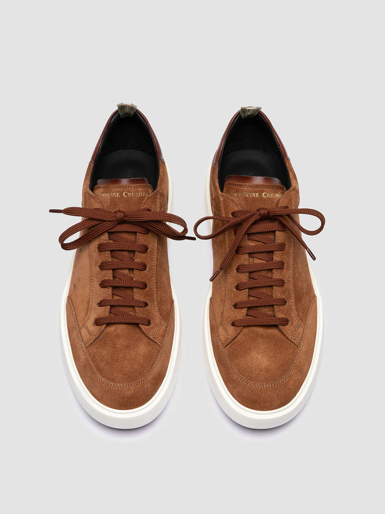 SEQUEL 002 - Sneaker Basse in Camoscio e Pelle Marrone