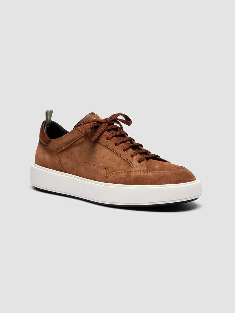 SEQUEL 002 - Sneaker Basse in Camoscio e Pelle Marrone