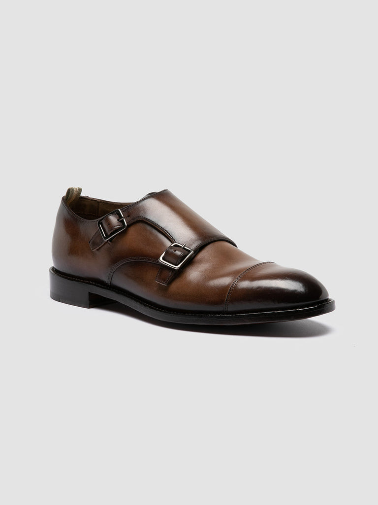 SIGNATURE 004 - Monk Strap in Pelle Marrone