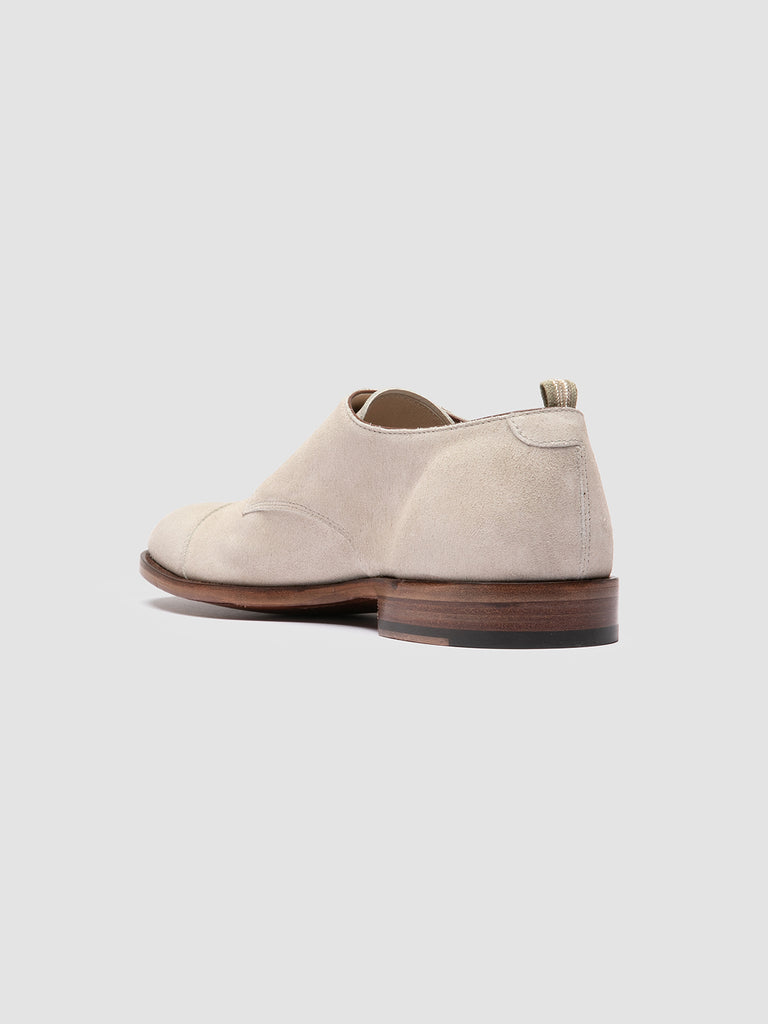 LEXIKON 004 - Monk Strap in Pelle Scamosciata Avorio