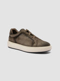 SLOUCH 001 - Sneaker in Pelle Scamosciata Verde - thumb image 3,side view