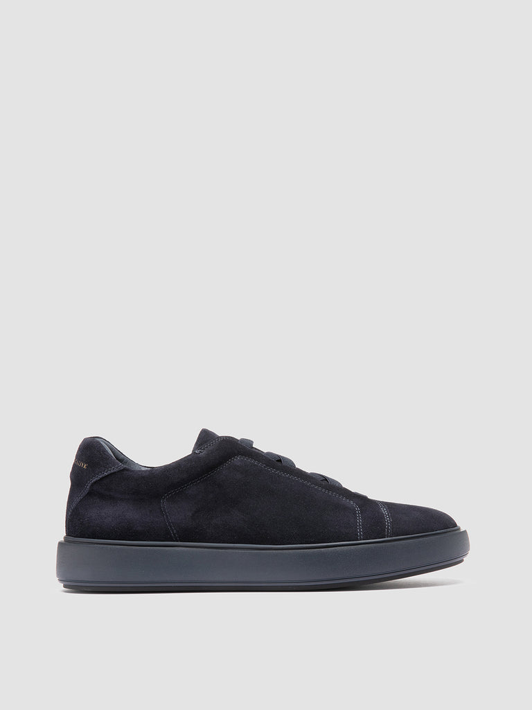 SLOUCH 001 - Sneaker Basse in Pelle Scamosciata Blu