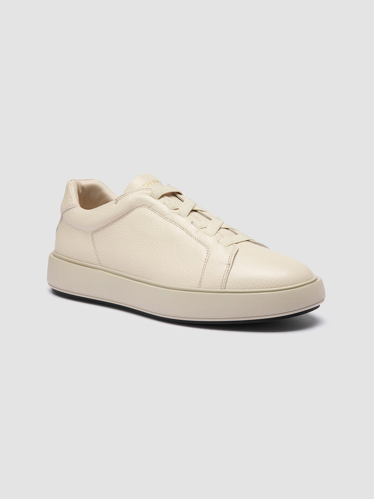 SLOUCH 001 - Sneaker Basse in Pelle Bianca
