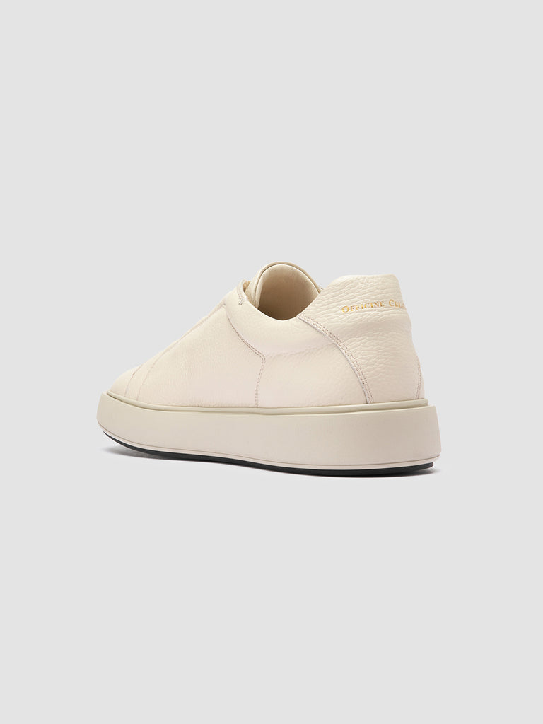 SLOUCH 001 - Sneaker Basse in Pelle Bianca