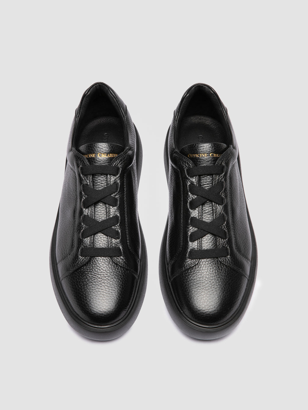 SLOUCH 001 - Sneaker Basse in Pelle Nera