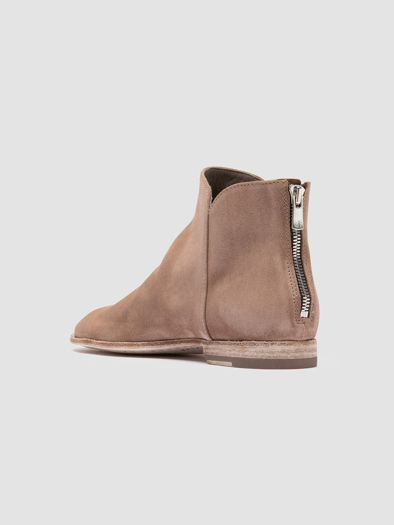 SOLITUDE 106 - Stivali con Zip in Pelle Scamosciata Beige