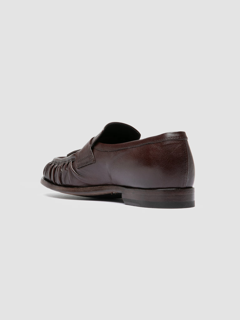 SOLITUDE 108 - Mocassini con Nappine in Pelle Marrone