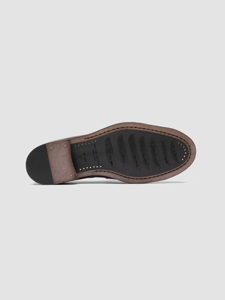 SOLITUDE 108 - Mocassini con Nappine in Pelle Marrone